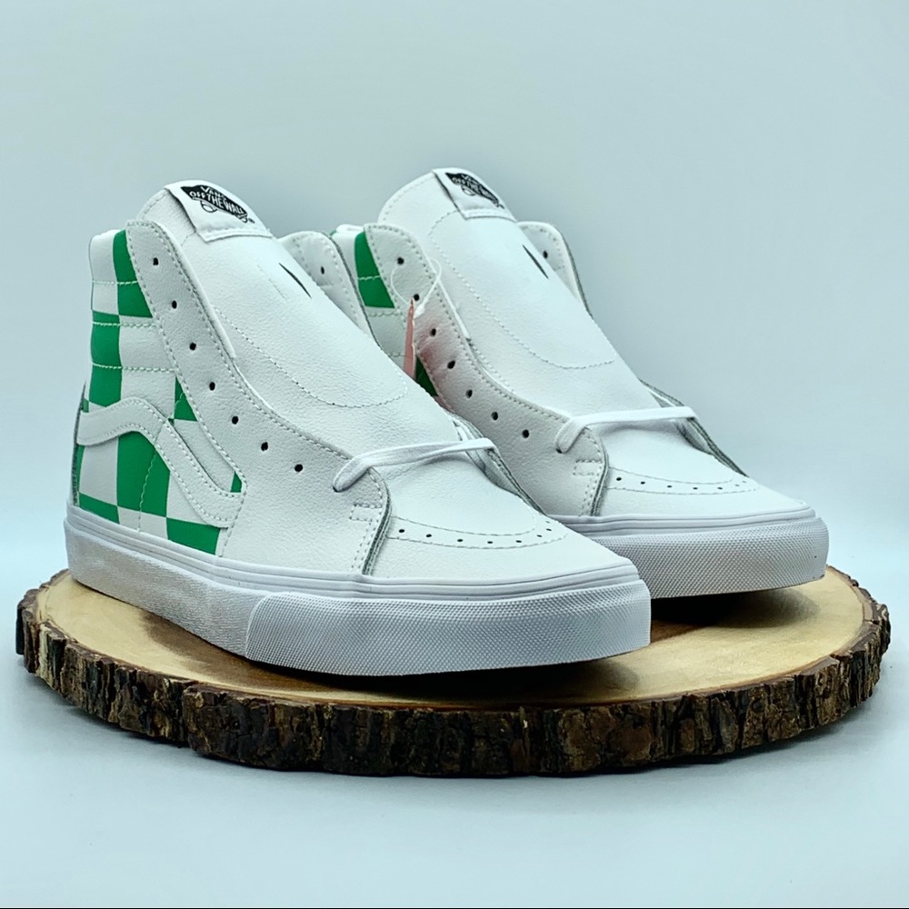 VANS UNISEX Sk8 Hi Leather Check  Men 8 Wom 9.5 - Picture 4 of 8